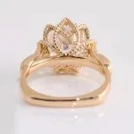 *Luxury Design Petal Jubilee Cut Moissanite Ring - Image 4