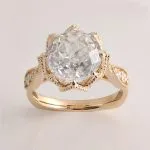 *Luxury Design Petal Jubilee Cut Moissanite Ring - Image 2