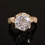 *Luxury Design Petal Jubilee Cut Moissanite Ring - Image 3