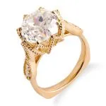*Luxury Design Petal Jubilee Cut Moissanite Ring - Image 5