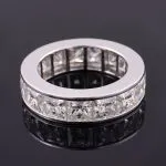Princess Cut Moissanite Men's Wedding Band