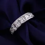 Princess Cut Moissanite Men's Wedding Band