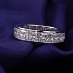Princess Cut Moissanite Men's Wedding Band