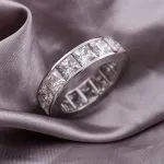 Princess Cut Moissanite Men's Wedding Band