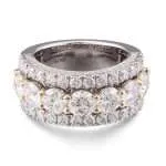 3 Row Pave Moissanite Men's Band