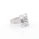 Emerald Cut Cathedrals Set Men's Ring with Multi-Stone Band