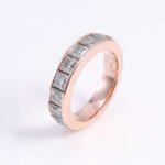 Princess Cut Moissanite Half Eternity Men's Band
