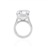 Emerald Cut Cathedrals Set Men's Ring with Multi-Stone Band