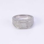 Micro Pave Moissanite Men's Ring