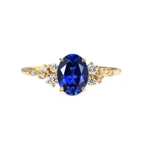 Lab Grown Blue Sapphire ring
