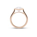7MM Cushion moissanite bezel set solitaire ring