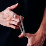 6MM Wide Moissanite Silver Cuban Chain