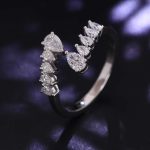 Open Pear-Shaped Diamond Ring