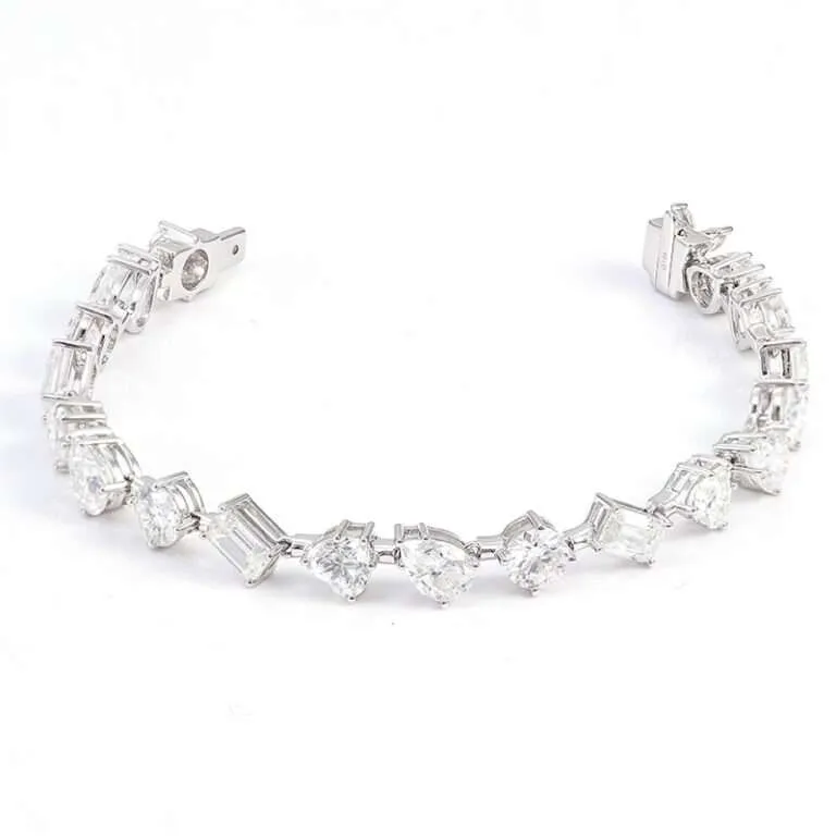 Radiant Mixed-Cut Moissanite Bracelet