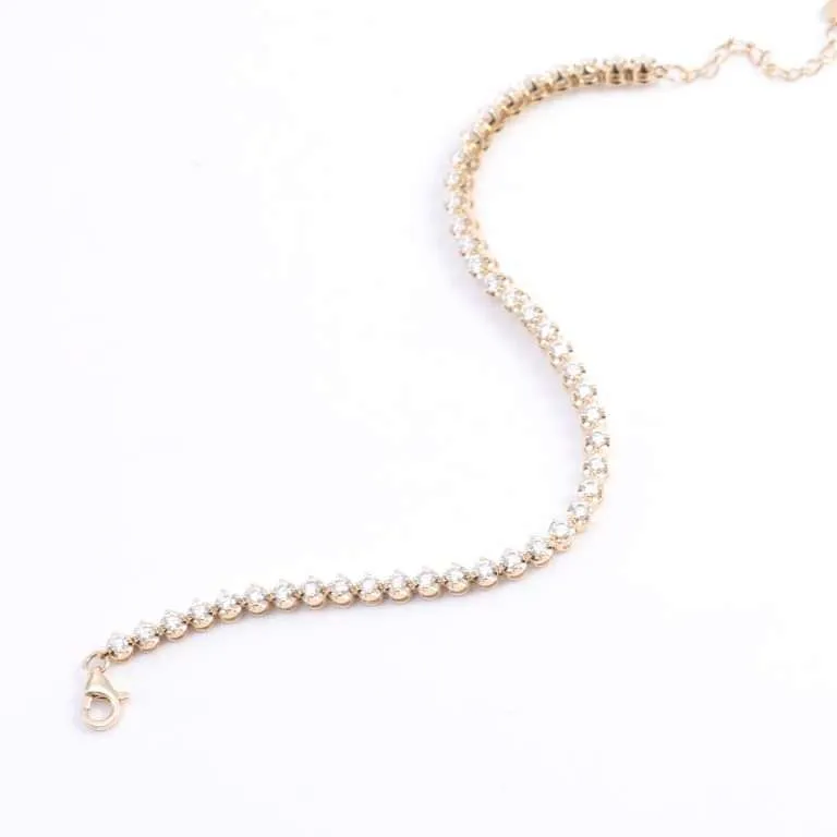 Sparkling DEF/VVS Moissanite Tennis Bracelet