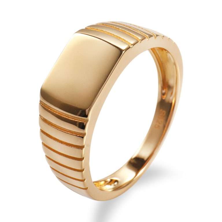 Exquisite Silver with Yellow Gold Plating Men's Ring