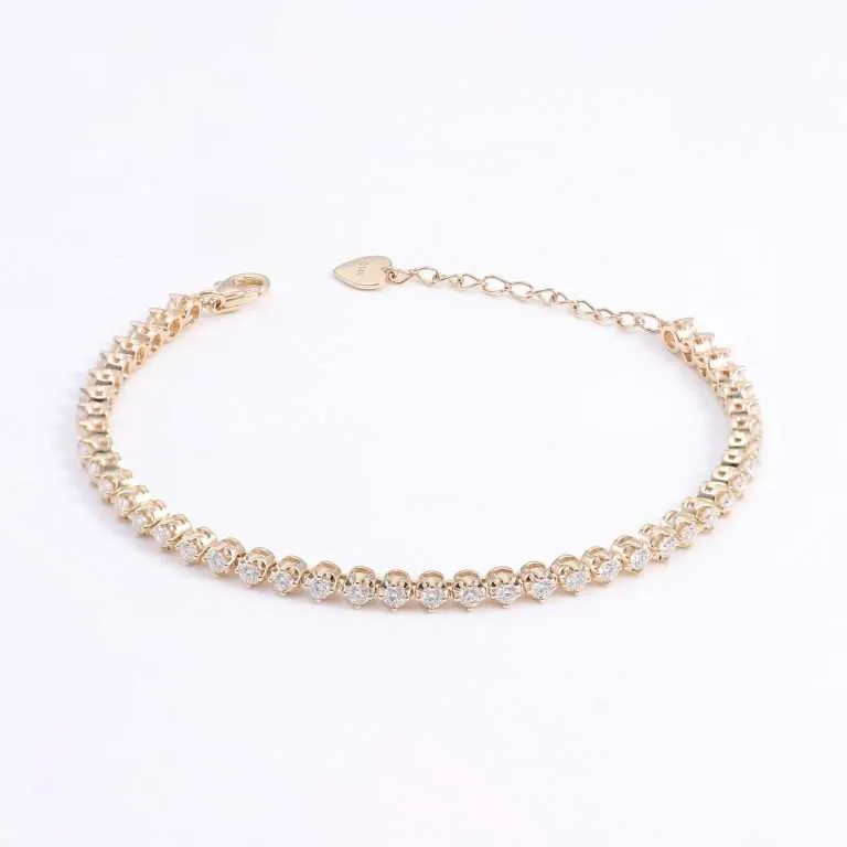 Sparkling DEF/VVS Moissanite Tennis Bracelet