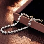 Exquisite Multiple stone cuts White Gold Moissanite Bracelet