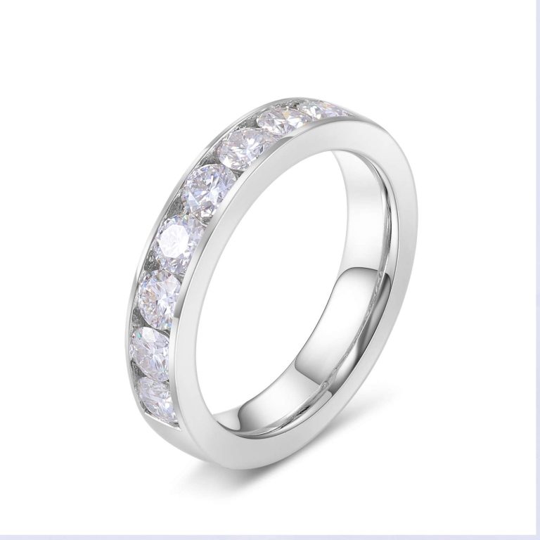 Exquisite 1.6CTW Moissanite White Gold Ring
