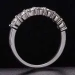 Charming Round Cut Lab Diamond Half Eternity Band Ring