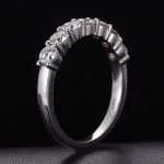 Charming Round Cut Lab Diamond Half Eternity Band Ring