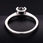 Clamp shaped ring holder 0.5CT Round Cut Lab Diamond Pave Ring