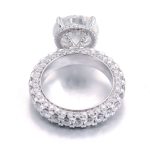 Breathtaking White Gold 4CT Round Cut Moissanite Pave Ring