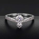 White Gold 0.5CT Round Cut Lab Diamond Engagement Ring