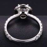White Gold 1.03CT Round Cut Lab Diamond Halo Engagement Ring