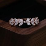 Vine Design:Enchanting Rose Gold Moissanite Ring