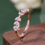 Vine Design:Enchanting Rose Gold Moissanite Ring