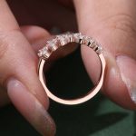 Vine Design:Enchanting Rose Gold Moissanite Ring