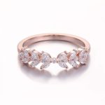 Vine Design:Enchanting Rose Gold Moissanite Ring