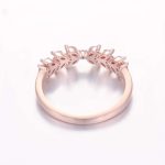 Vine Design:Enchanting Rose Gold Moissanite Ring