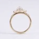 Enchanting Yellow Gold 0.5CT Round Cut Moissanite Engagement Ring