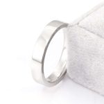 Timeless Minimalist Elegance:Exquisite White Gold Band Ring