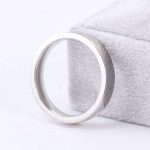 Timeless Minimalist Elegance:Exquisite White Gold Band Ring