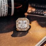 Octagonal Surround:5CT Asscher Cut Moissanite Statement Ring