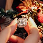 Octagonal Surround:5CT Asscher Cut Moissanite Statement Ring