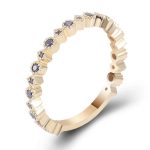 Dazzling 0.2CTW Round Cut Black Moissanite Eternity Band