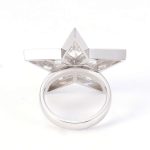 Dazzling Star Shaped Moissanite White Gold Statement Ring