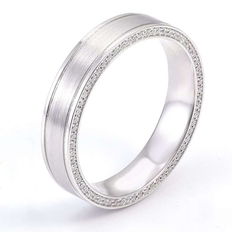 Breathtaking 0.64CTW Round Cut Moissanite Eternity Band Ring