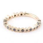 Dazzling 0.2CTW Round Cut Black Moissanite Eternity Band