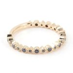 Dazzling 0.2CTW Round Cut Black Moissanite Eternity Band