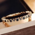 Dazzling 0.2CTW Round Cut Black Moissanite Eternity Band