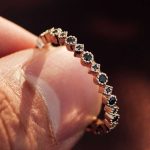 Dazzling 0.2CTW Round Cut Black Moissanite Eternity Band