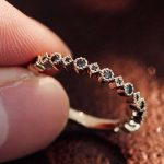 Dazzling 0.2CTW Round Cut Black Moissanite Eternity Band