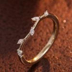Gorgeous Yellow Gold Marquise Cut Moissanite Ring