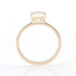 Elegant Yellow Gold Emerald Cut VVS Moissanite Ring