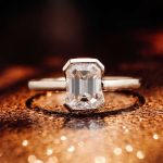 Elegant Yellow Gold Emerald Cut VVS Moissanite Ring